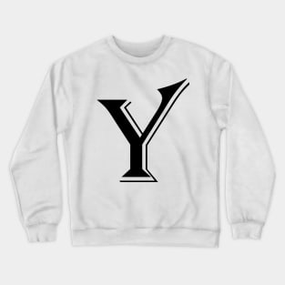 Black letter Y in vintage style Crewneck Sweatshirt